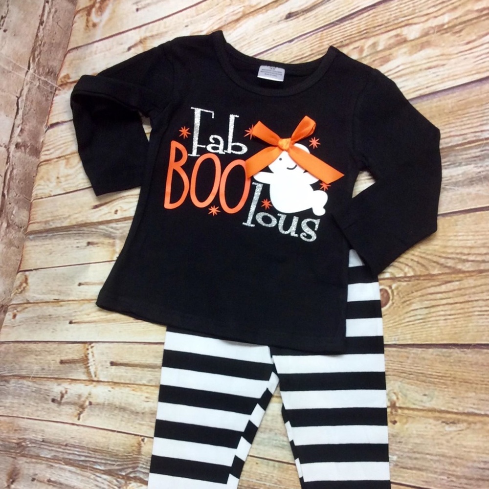BRAND NEW Girl's Halloween FaBOOlous 2 Pc Outfit